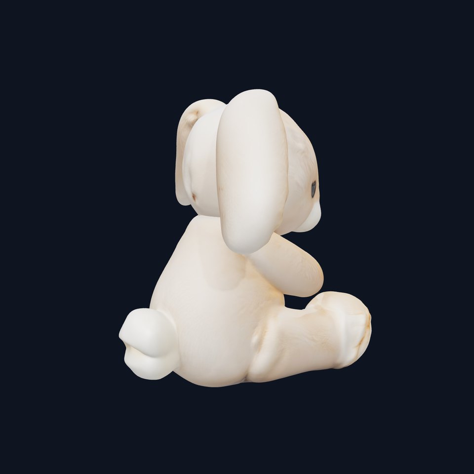 Fluffy Bunny Plush Toy D Model Pack